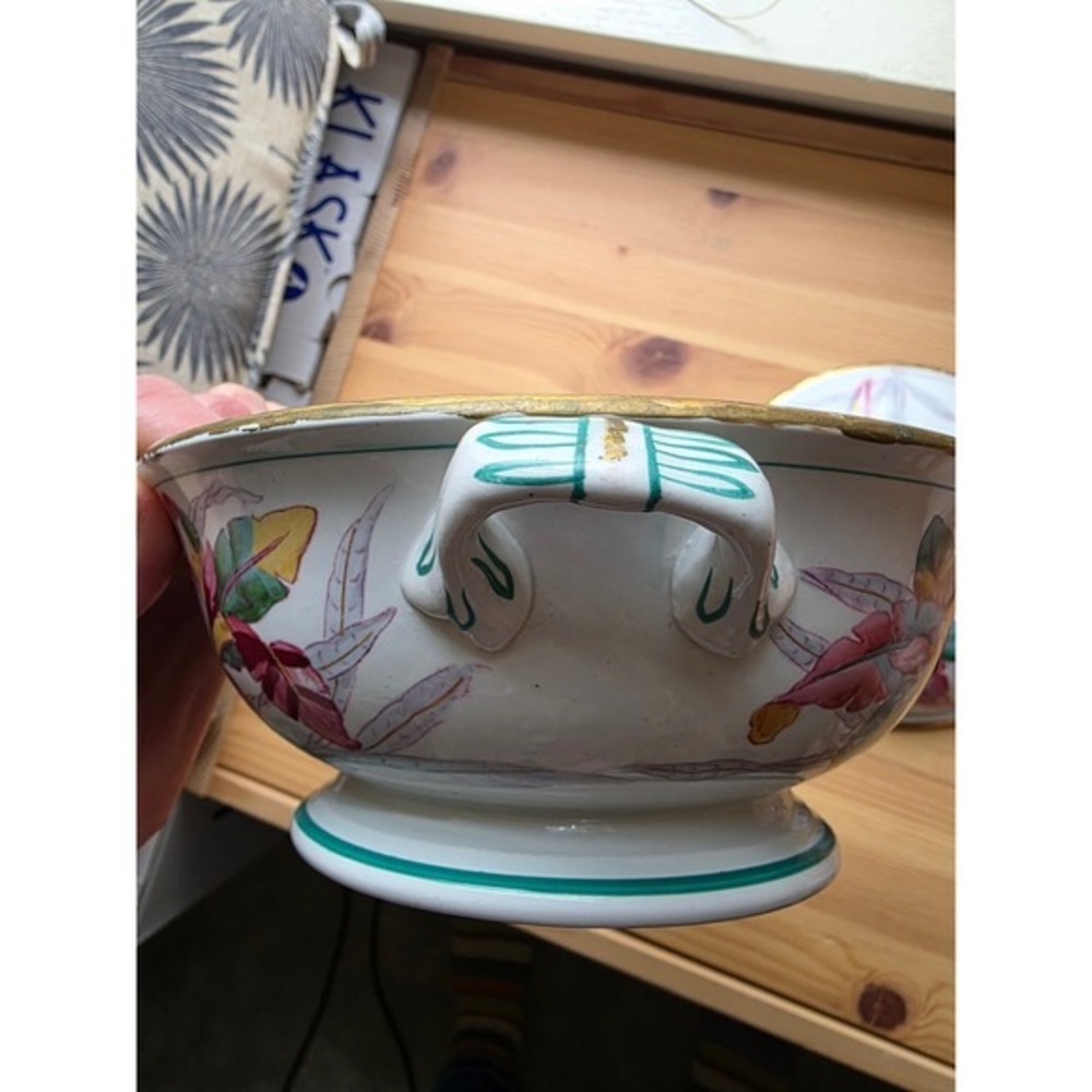 1877 Minton Antique bowl with a lid, potpourri bowl, watercress strainer - Picture 10 of 17